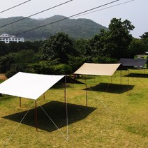 살반 캠핑 타프 블랙코팅 렉타타프 암막, 블랙 L