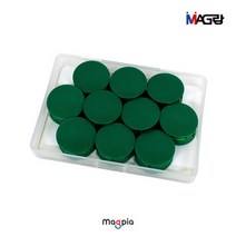 문구랑만들기랑 메모홀더 자석 마그피아 칼라원형 자석홀더 무광 (대) 32mm 20개입, 20개입-초록