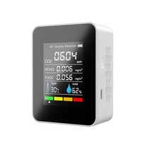 다기능 5 in1 co2 meter 디지털 온도 습도 테스터 이산화탄소 co2 tvoc hcho 감지기 공기 품질 모니터, 협력사, 하얀