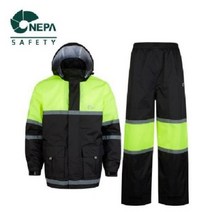 네파 우의세트 야광그린블랙 비옷 메쉬안감 넓은수납 방풍코팅 야간반사띠 UV차단 3XL까지, 우의세트 110(XXXL)