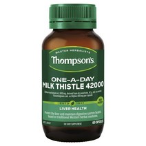 Thompsons 톰슨 Milk Thistle 밀크씨슬 42000mg 캡슐 60정, 1개