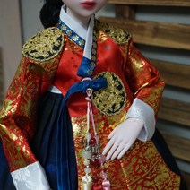 인형 한복 한울 궁중당의와 갈래치마 1벌세트 msd sd 69cm완제품