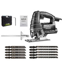 독일기술 만능 직쏘 직소기 전기 직속기 목공 철재 목재 절삭 절단 톱 전동 속도조절 가정용, 9. 레이저_플래그십_10개 톱날 증정, 1개