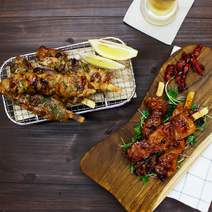 간편식 닭모판 4가지맛 미니닭꼬치 70g 15개입 매운 순한 바베큐 데리야끼, 미니닭꼬치:  바베큐맛