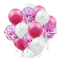 앤드유 컨페티 라운드 혼합 풍선 20p 생일파티 장식 이벤트 소품 파티용품, 1세트, 05. 핑크