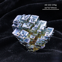 비스무트 크리스탈 천연 광석 무지개 빛 비스무트 원석 천연석 장식품 소품, 34 연한 갈색