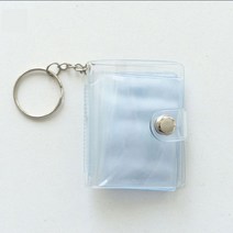 1 인치 2 인치 작은 사진 앨범 미니 열쇠 고리 ID 즉석 사진 삽입 보관 케이스 카드 수집 책 포토 카드 홀더, 1inch