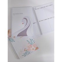 예약노트 반영구 미용실 네일샵 매출장부 양면 150page 그림표지 영수증보관함지퍼백, TYPE C, 네일B, 투명