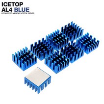 COOLERTEC MEMORY ICETOP-AL4 블루/알루미늄/방열판 CPU쿨러, 선택없음