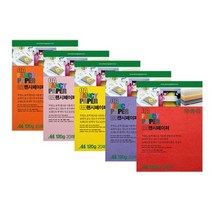 두성/OA팬시페이퍼 120g A4/OA용지 색상지, M04/노랑색, 1세트