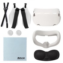 vr기기 2 터치 컨트롤러용 실리콘 보호 커버 세트 2 액세서리용 너클 스트랩 핸들, 회색 세트