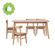 한샘 포레 원목 6인 식탁세트(비트윈의자4 포함 DIY), 단품