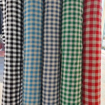 원단스토리 리투아니아린넨 체크 퓨어린넨 5종, 레드