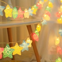 앵두전구 LED 조명 줄조명 크리스마스 파티 트리 무드등 알전구 캠핑 방꾸미기, 9.LED크랙별, 컬러3m20구