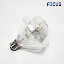 포커스 LED 에디슨 눈꽃 D95 2W, 전구색(노란빛)