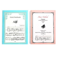 미소로 음악 스프링노트 55매 2p, 하늘. 핑크, 5세트