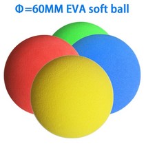 테니스연습공 직경 60mm 소프트 라이트 골프 공 4 색 장난감 공 빨강 노랑 파랑 폼, 6cm 소프트볼 4개 c