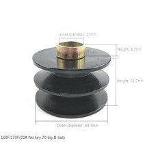 탈곡기 가솔린 엔진 탈곡 기계 152F 168F 170F 풀리 단동 힘 55A 70A 70B, 03 YELLOW