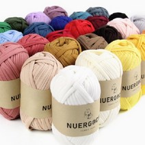 누에르고치 패브릭얀 (29색) NUERGOCHI fabric yarn 져지 원단으로 털날림이 없고 부드러운 감촉으로 피부가 예민하신 분에게도 안전 뜨개질 대바늘 코바늘, 08.코랄 핑크, 1개