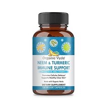 멀티비타민 Organic Veda Immune Support Capsules – High Potency Herbal Supplement Made with Neem Tulsi T