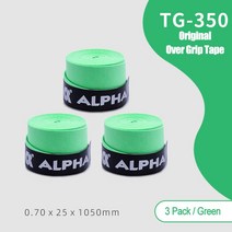 알파 비치 테니스 라켓 패들 오버 그립 낚싯대 랩핑 스웨트 밴드 벨트 미끄럼 70, tg350 그린3 팩