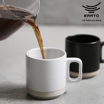 에라토 옳음 식기 머그컵 도자기 윤스테이 홈카페컵, 화이트