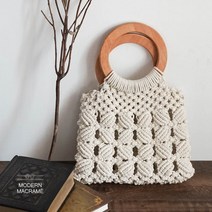 우드 원형핸들 네트백 가방 만들기 DIY 마크라메 재료 + 제작영상