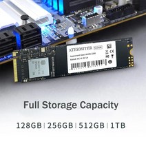 Atermiter M.2 SSD 128GB 256GB 512GB 1 테라바이트 하드 드라이브 M2 ssd m.2 NVMe pcie 내장 디스크 노트북 데스크탑, CN, M2 NVME 128GB