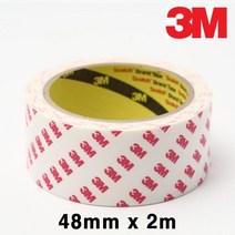 명판 명패 부착용 넓이넓은 폼양면테이프 유리 플라스틱 안내판 인테리어, 1개, 48mm x 2m