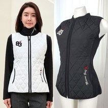제이투제이 여성골프웨어 다이아퀼팅 라운드 집업조끼 패딩조끼