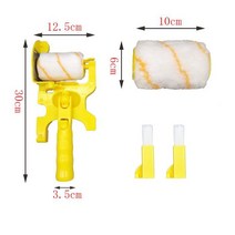 페인트 롤러 Proffesional Clean-Cut Paint Edger with 2Pc 교체 롤러 Brush Wall Painting Tools for Room Wall, 02 Long handle