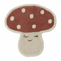 북유럽 오이오이 OYOY Malle 버섯 매트 카페트 러그 75x77 cm Red