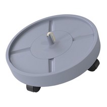 GHSHOP 바퀴가 달린 식물 캐디 트레이 라운드 화분 발동기 정원 회전 식물 스탠드 실내 실외용 식물 팔레트, 플라스틱, 회색
