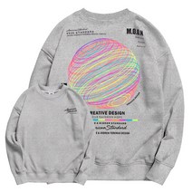 문컬렉션 쭈리 남자 여자 오버핏 맨투맨 긴팔티 오로라 남녀공용 빅사이즈 형광 프린팅