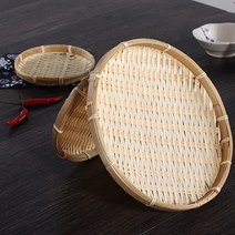 [쌀소쿠리8호] 식품용 대형(40-60cm)대나무채반 원형 소쿠리 바구니 싸리