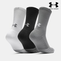 언더아머 언더아머 스포츠 양말 성인용 HeatGear® 크루 삭스 3팩 1346751-003, LG