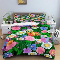 라이지킹침구세트 라지 킹 혼수 이불 심플한 럭셔리 꽃 무늬 나비 침구 세트 부드러운 마이크로 화이버 프