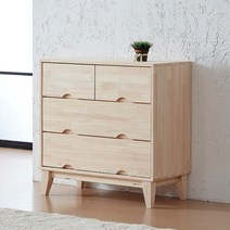 멜라인 편백나무 3단 서랍장 900mm, 원목, 상세 설명 참조