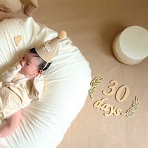 신생아 우드토퍼 50일 100일 셀프촬영, 전체 완패킹