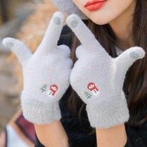 여성 털장갑 스마트폰 터치 장갑 겨울장갑 여자 초등 고학년 중학생 털장갑 스키장 목도리 장갑