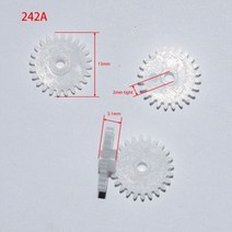 1+2 랙기어 242a 계수 0 5 24 치아 pom 플라스틱 디스크 피니언, 24치아, 2mm 타이트
