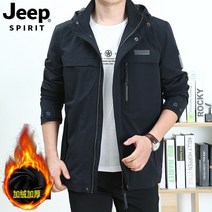 지프 남자 간절기 바람막이 봄잠바 기모 겨울 후드 자켓 비지니스 빅사이즈