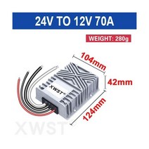XWST 전력 변환기 DC 24 V-12 V 1A-70A 스텝 다운 볼트-12 볼트 벅 레귤레이터 전압 변압기, 70A 알루미늄_24V | 12V