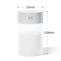 미니 가습기 260ML 야간 조명 오일 자동차 홈 오피스의 아로마 용 대용량 향기, 하얀