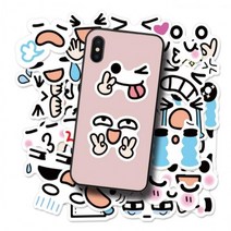 표정 감정스티커 띠부띠부 리무버블 스티커 캐리어스티커 노트북 아이패드 다꾸 조각, 03.원숭이기프티콘