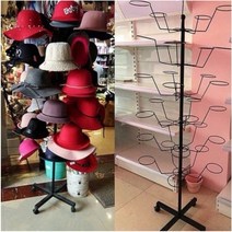 부티크 스페셜 모자 걸이 랙 디스플레이 저장 연철 유럽 스타일 옷 모자 랙 모자 홀더 모자걸이 대 안내판 수납 스틸아트 유럽식 행거 옷모자 스탠드형, 공식 표준 (지름 13cm)개, 흰색 7 층