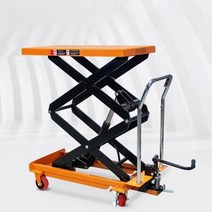 수동 유압 테이블 리프트 운반카트 이동식 고소작업대 운반차 L카 구르마 운반기 승강기, 하중 200KG 높이 0.72M, 1개