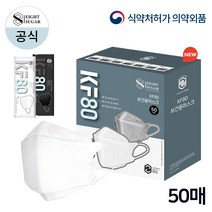 에이트슈가 국내산 슈가쓰리 KF80 마스크, 슈가쓰리 블랙 50매