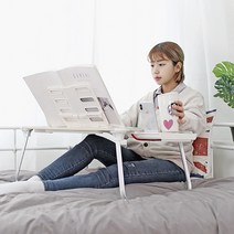 독서대 서랍식 수납 인체공학 테이블 베드트레이 E6S, HICKIES독서대
