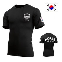 군헌터 쿨론 ROKA 로카 수색대 검정 반팔 군인 군대 군용 티셔츠